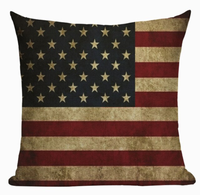 Vintage United States Flag Pillow Cover L10