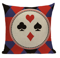 Playing Card Suit Circle Pillow Cover L35