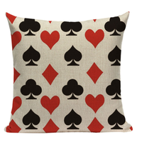 Playing Card Suit Pattern Pillow Cover L36