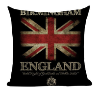 Birmingham England Black Flag Pillow Cover L42