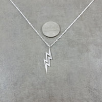 Lightning Bolt Silver Necklace