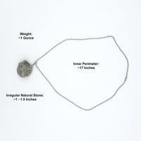 Labradorite Raw Stone Silver Necklace
