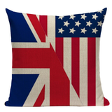 United States United Kingdom Flag Pillow Cover L9