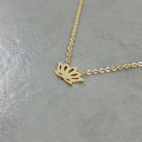 Lotus Flower Gold Necklace