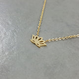 Lotus Flower Gold Necklace