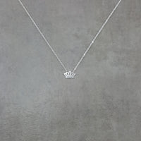 Lotus Flower Silver Necklace