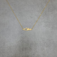 Mountain Range 2 Gold Necklace