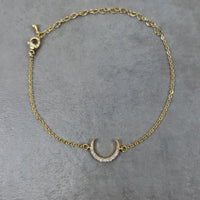 Moon CZ Gold Bracelet