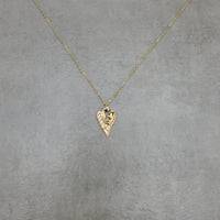 Mother and Baby in CZ Heart Gold Necklace