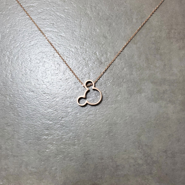 Mickey Mouse Rose Gold Necklace
