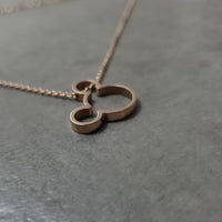 Mickey Mouse Rose Gold Necklace