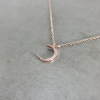 Moon CZ Rose Gold Necklace