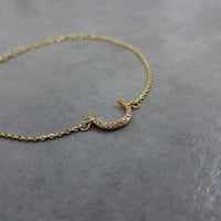 Moon CZ Gold Bracelet