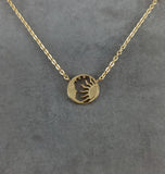 Sun Moon Face Gold Necklace