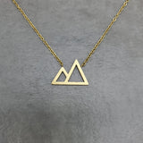 Simple Mountain Gold Necklace
