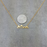 Mountains Gold Necklace