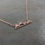 Mountains Rose Gold Necklace