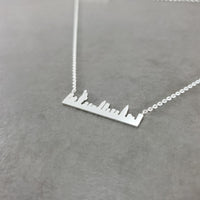 New York City Skyline Silver Necklace