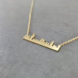 New York City Skyline Gold Necklace