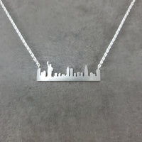 New York City Skyline Silver Necklace
