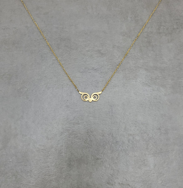 Owl Eyes Gold Necklace