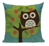 Owl Apple Tree Pillow O3