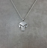 Punisher Skull Silver Necklace