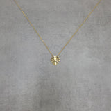 Palm Tree Leaf Gold Necklace
