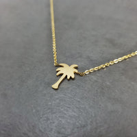 Palm Tree Gold Necklace