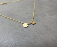 Pac Man Gold Necklace