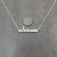Paris Skyline Silver Necklace