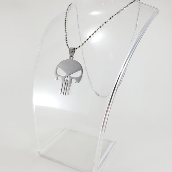Men's Punk Biker Superhero Punisher Skull Pendant Necklace Stainless Steel Gift Men's Punk Biker Superhero Punisher Skull Pendant Necklace Stainless Steel Gift