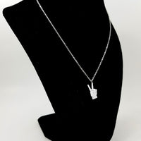 Peace Hands Silver Necklace