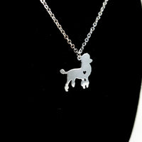 Poodle Dog Silver Necklace