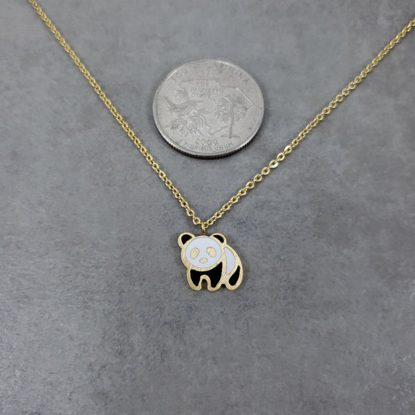 Panda Womens 18K Gold Over Silver Pendant Necklace