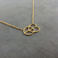 Peace Love Gold Necklace