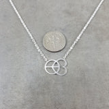 Peace Love Silver Necklace