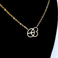 Peace Love Gold Necklace