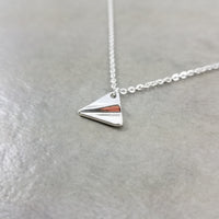 Paper Airplane Silver Necklace
