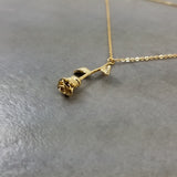 Rose Flower Gold Necklace
