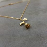 Rose Flower Gold Necklace