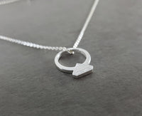 Diamond Ring Silver Necklace