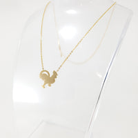 Rooster Chicken Gold Necklace