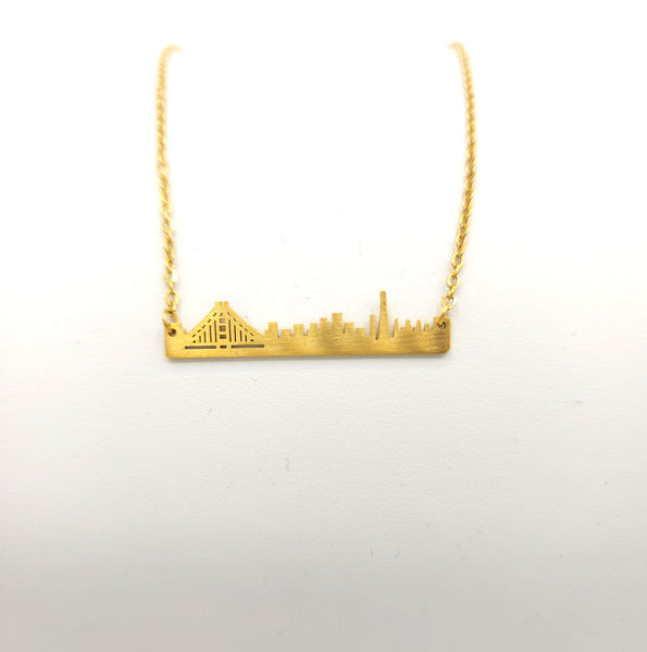 San Francisco Skyline Gold Necklace