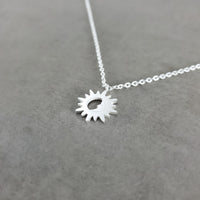 Sun Moon Silver Necklace