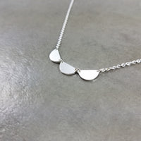 Semi Circles Silver Necklace