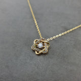 Star of David CZ Gold Necklace