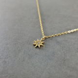 Tiny Star CZ Gold Necklace