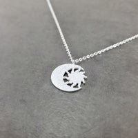 Sun Moon 2 Silver Necklace