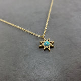 Star Sun Opal Gold Necklace